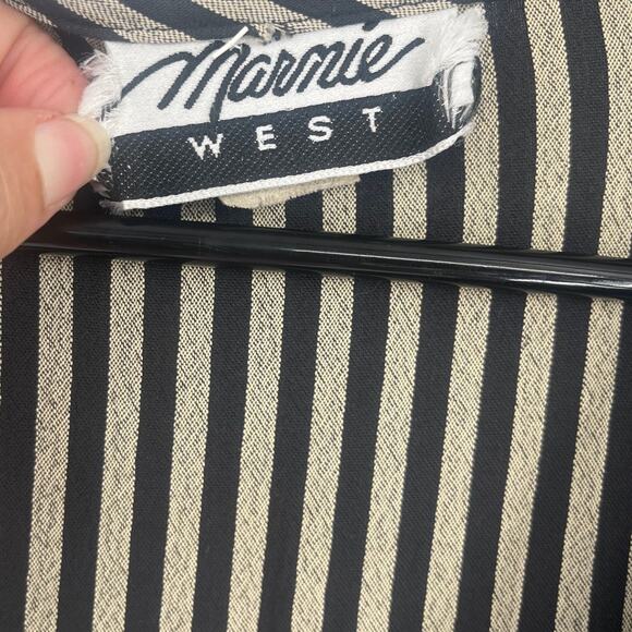 Vtg Marnie West Stripe Whimsigoth Jacket Sz L Stripe Stevie Nicks Witchy Boho 80 - Picture 10 of 13